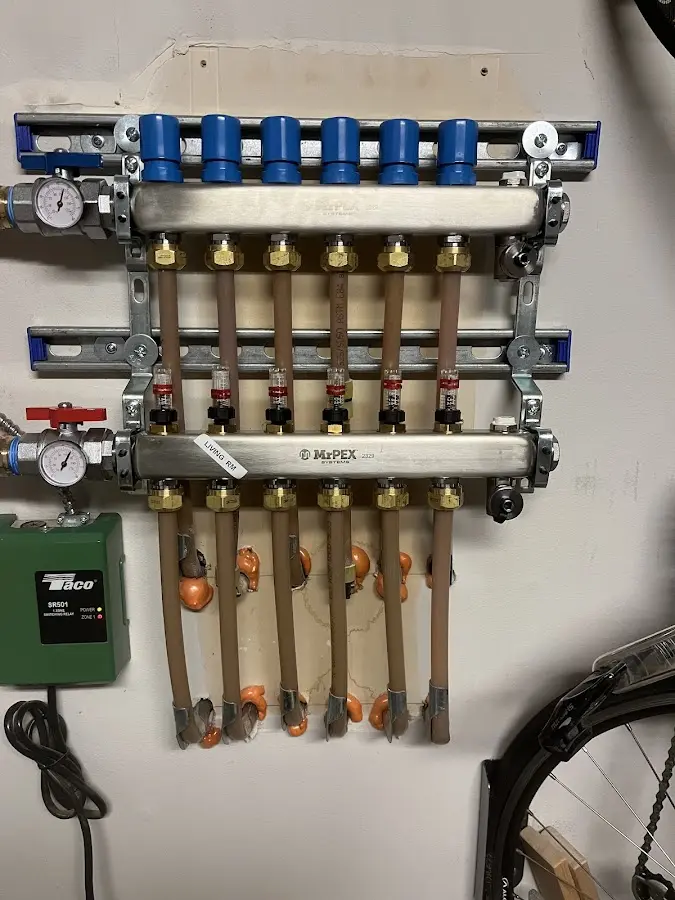 Plumber performing Gas Leak Detection at a residential property in Galax